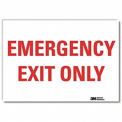 Emrgncy Sign 7x10in Reflective Sheeting