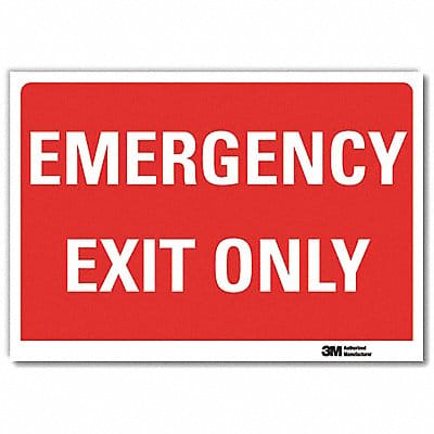 Emrgncy Sign 7x10in Reflective Sheeting