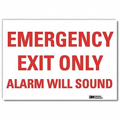 Emrgncy Sign 7x10in Reflective Sheeting