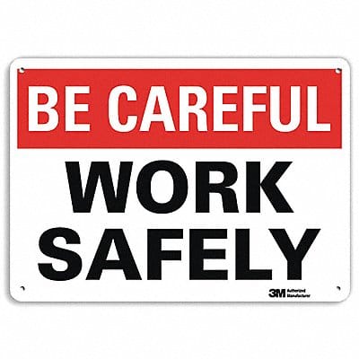 Safety Sign 10 in x 14 in Aluminum