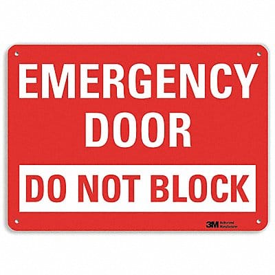 Emergency Sign 7 in x 10 in Aluminum