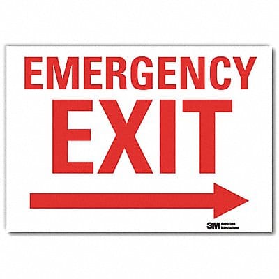 Emergency Sign 5x7in Reflective Sheeting