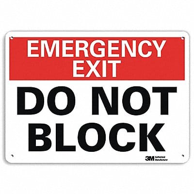 Emergency Sign 7 in x 10 in Aluminum