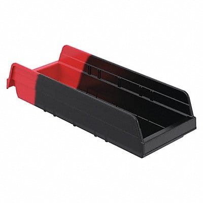 H8697 Shelf Bin Black/Red Indstr Grd Poly 4 in