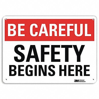 Safety Sign 7 in x 10 in Aluminum