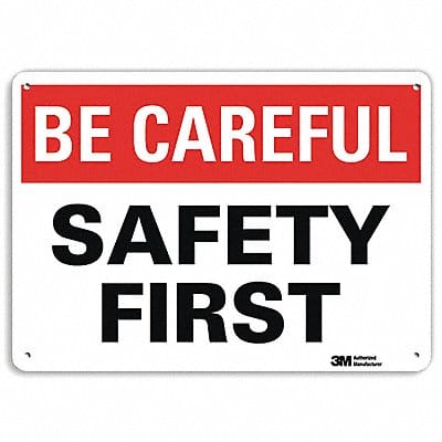 Safety Sign 7 in x 10 in Aluminum