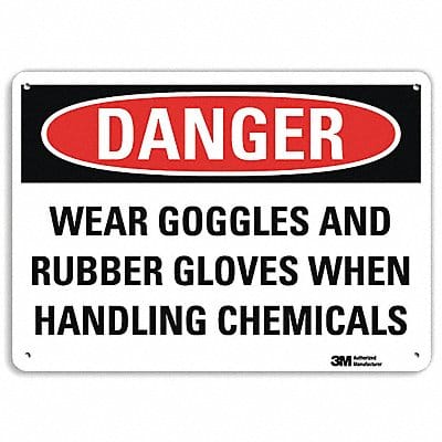 Danger Sign 7 in x 10 in Aluminum