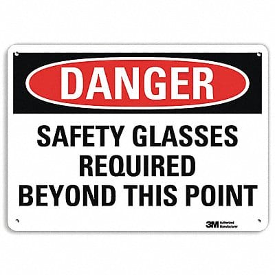 Danger Sign 7 in x 10 in Aluminum