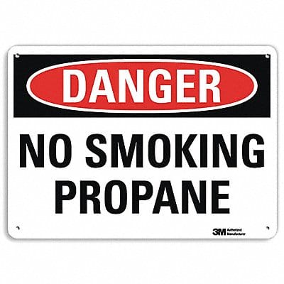 Danger No Smoking Sign 10 x 14 Alum