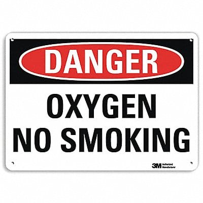 Danger No Smoking Sign 10 x 14 Alum