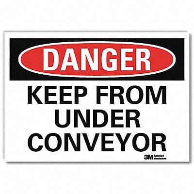 Danger Sign 10 in x 14 in Rflct Sheeting