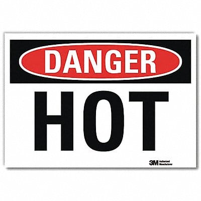 Danger Sign 7 in x 10 in Rflct Sheeting