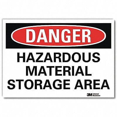 Danger Sign 5 in x 7 in Rflct Sheeting