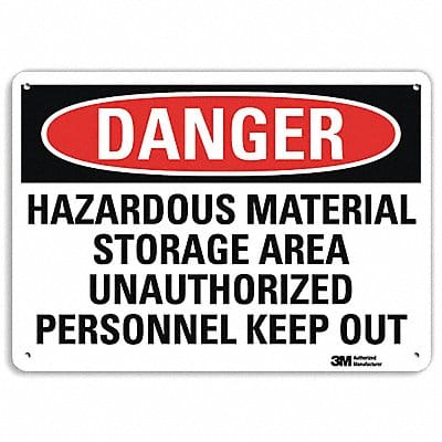 Danger Sign 7 in x 10 in Aluminum