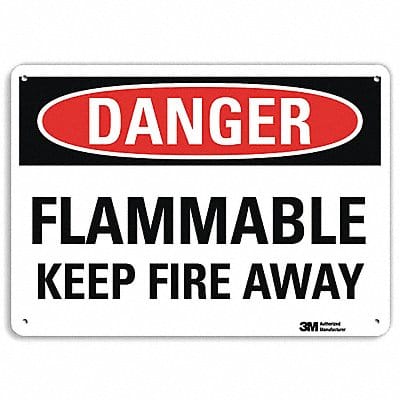 Danger Sign 7 in x 10 in Aluminum