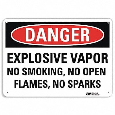 Danger No Smoking Sign 10 x 14 Alum