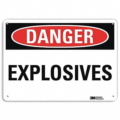 Danger Sign 7 in x 10 in Aluminum