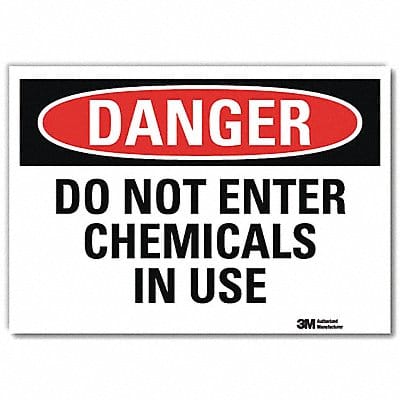 Danger Sign 7 in x 10 in Rflct Sheeting