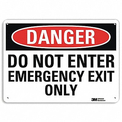 Danger Sign 7 in x 10 in Aluminum