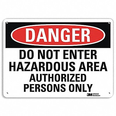 Danger Sign 7 in x 10 in Aluminum