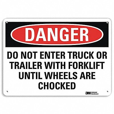 Danger Sign 10 in x 14 in Aluminum