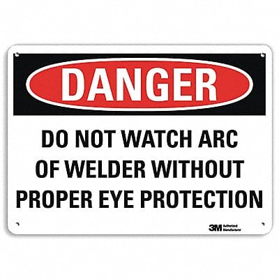 Danger Sign 7 in x 10 in Aluminum