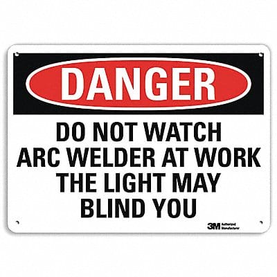 Danger Sign 7 in x 10 in Aluminum