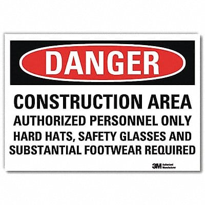 Danger Sign 10inx14in Reflctv Sheeting