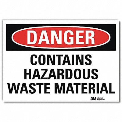 Danger Sign 10 in x 14 in Rflct Sheeting