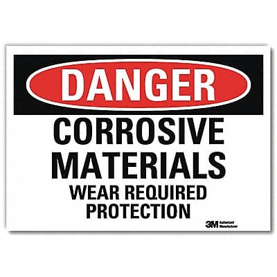 Danger Sign 7 in x 10 in Rflct Sheeting