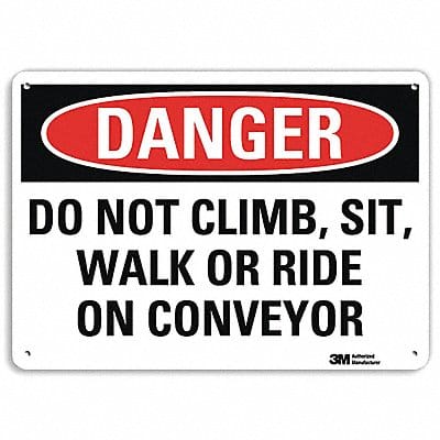 Danger Sign 7 in x 10 in Aluminum