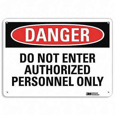 Danger Sign 7 in x 10 in Aluminum