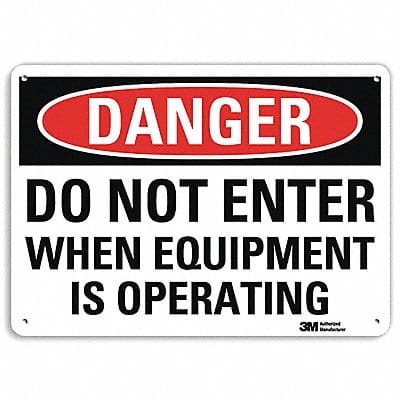 Danger Sign 7 in x 10 in Aluminum