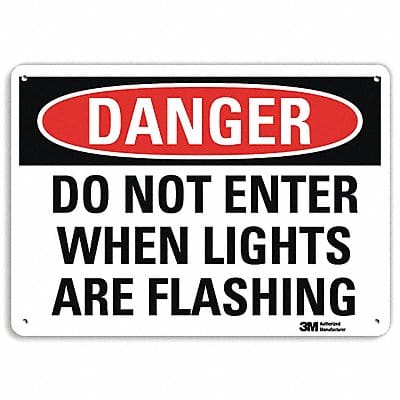 Danger Sign 7 in x 10 in Aluminum