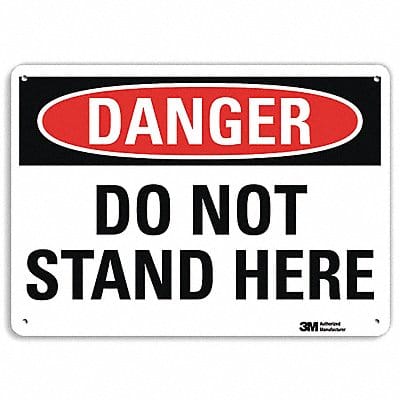 Danger Sign 7 in x 10 in Aluminum