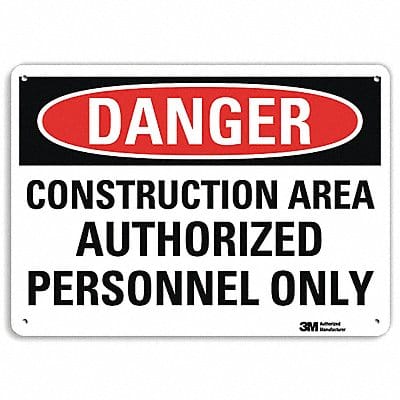 K3080 Danger Sign 7 in x 10 in Aluminum