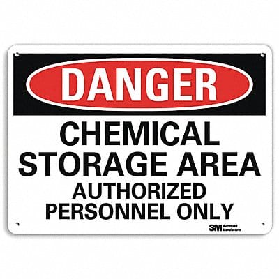 Danger Sign 7 in x 10 in Aluminum