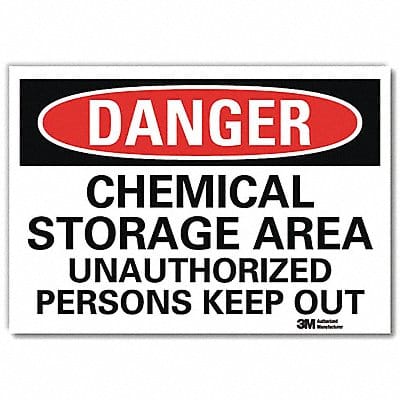 Danger Sign 7 in x 10 in Rflct Sheeting