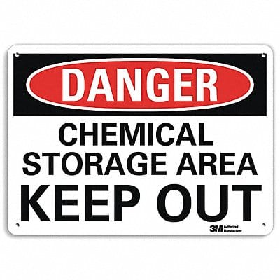 Danger Sign 7 in x 14 in Aluminum