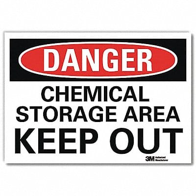 Danger Sign 7 in x 10 in Rflct Sheeting