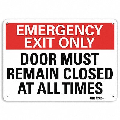 Emergency Sign 7 in x 10 in Aluminum