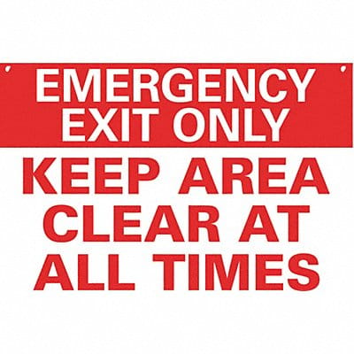 Emergency Sign 7 in x 10 in Aluminum