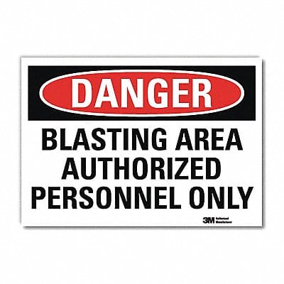 Danger Sign 7 in x 10 in Rflct Sheeting