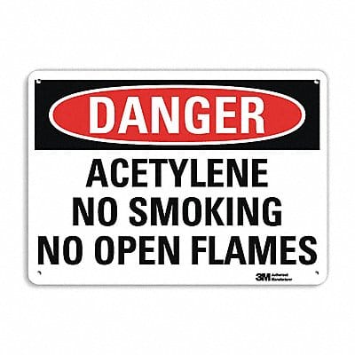 Danger No Smoking Sign 10 x 14 Alum