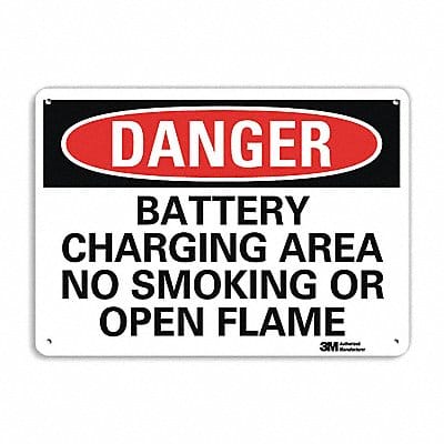 Danger No Smoking Sign 7 in x 10 in Alum