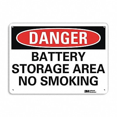 Danger No Smoking Sign 10 x 14 Alum