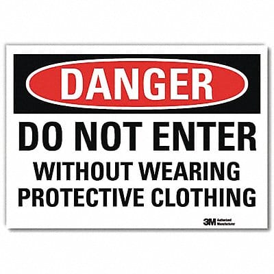 Danger Sign 10inx14in Reflctv Sheeting