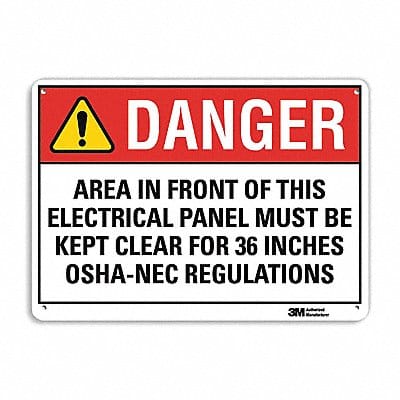 Danger Sign 7 in x 10 in Aluminum