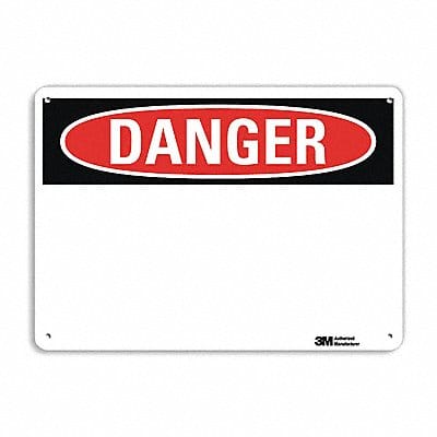 Danger Sign 7 in x 10 in Aluminum