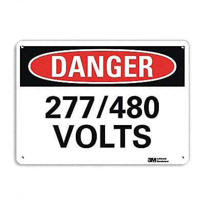 Danger Sign 7 in x 10 in Aluminum